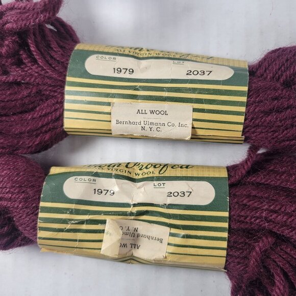 7 Hanks Red Bucilla Tapestry Wool Discontinued Yarn - Picture 8 of 10